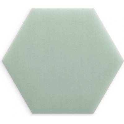 Čalouněný nástěnný panel Magic Velvet mátový 26x30 cm hexagon