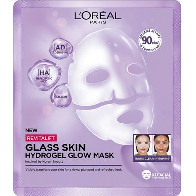 L'Oréal Paris Filler Glass Skin Mask Hydrogélová rozjasňujúca maska 25 g