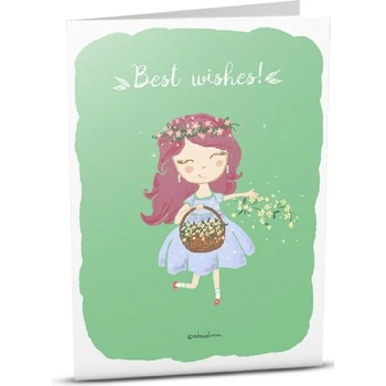 Image 1 of iGreet Поздравителна картичка iGreеt - Цветното момиче (ZB001)