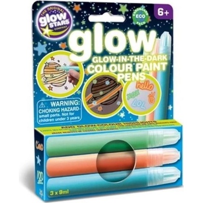 GlowStars Glow Barvy na textil 3 ks svítící ve tmě