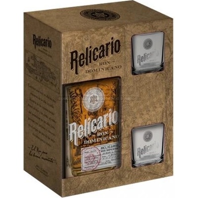 Relicario Ron Dominicano Superior 40% 0,7 l (dárkové balení 2 sklenice)