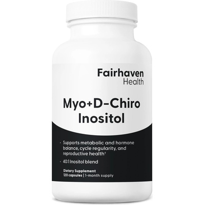 Fairhaven Health Myo + D-Chiro Inositol, 120 капсули, Fairhaven Health