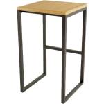 Woodman Черен/в естествен цвят бар стол от декор от дъб Frame - Woodman (243031101163)
