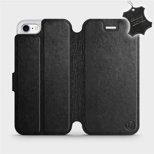 Pouzdro Mobiwear Flip Apple iPhone SE 2020 / SE 2022 - Černé - kožené - L_BLS černé Leather