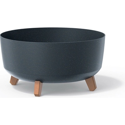 PROSPERPLAST Kvetináč GRACIA LOW ECO WOOD 38cm antracit