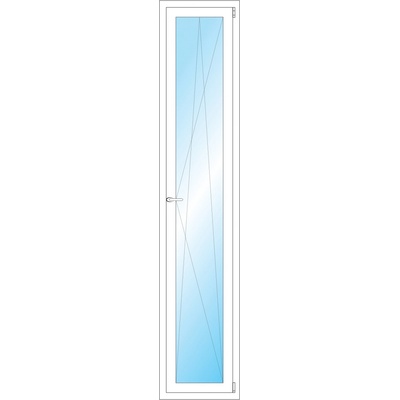 OKNA HNED Plastové okno 47x232 cm bílé otevíravé a sklopné pravé