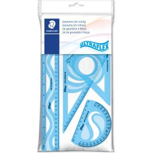 STAEDTLER Геометричен Комплект Staedtler 30cm, огъваем, 4 части (27947-А)