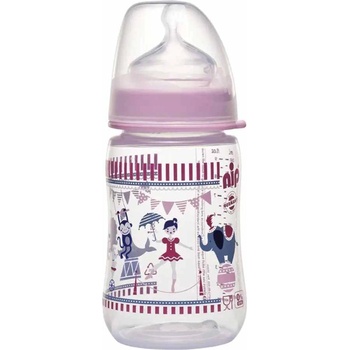 Image 1 of Nip Бебешко шише NIP - РР, Flow M, 0 м+, 260 ml, Girl (4000821350427)