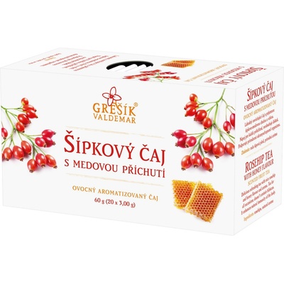 Grešík Čaj Šípkový s medovou příchutí 20 x 3 g