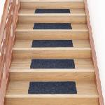 vidaXL Изтривалки за стълби, самозалепващи се, 30 бр. , 60x25 см, сиво-сини, правоъгълни (3365708)
