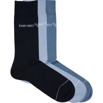 Giorgio Armani Чорапи Emporio Armani Men's 3-Pack Smart Crew Socks - Blu/Blu/Blu
