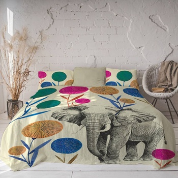 Image 1 of Png Панагюрище Двоен спален комплект с един плик Слон 100% памук