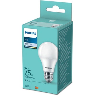 Philips 8720169253131 LED žárovka E27 10W/75W 1055lm 4000K A60 bílá