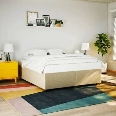 vidaXL 11461.3284497 Rám postele bez matrace krémový textil
