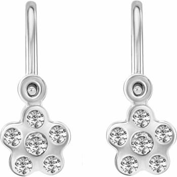 Eppi Zlaté detské náušnice kvietky s lab-grown diamantmi Ebele EP48043