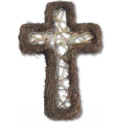 Kříž proutí 1, 30 cm