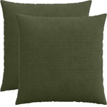 vidaXL Калъфка за възглавница 2 бр. HEERLEN Зелено 55 x 55 см кордурой (912305)