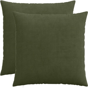 vidaXL Калъфка за възглавница 2 бр. HEERLEN Зелено 55 x 55 см кордурой (912305)