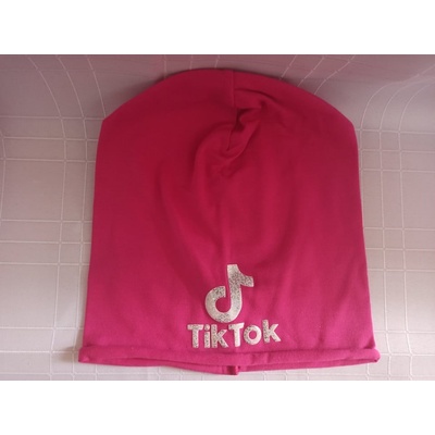 dívčí čepice Tik Tok tmavě růžová