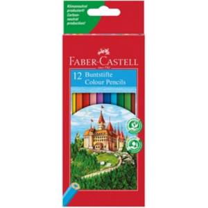  Цветни моливи Фабер Кастел 12цв. дълги 120090