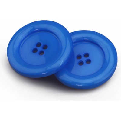 Pro Háčkování Knoflík kulatý plast 30 mm, modrý