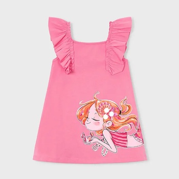 Mayoral Рокля волани в розов цвят за мини момиче Mayoral