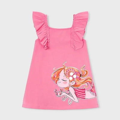 Mayoral Рокля волани в розов цвят за мини момиче Mayoral