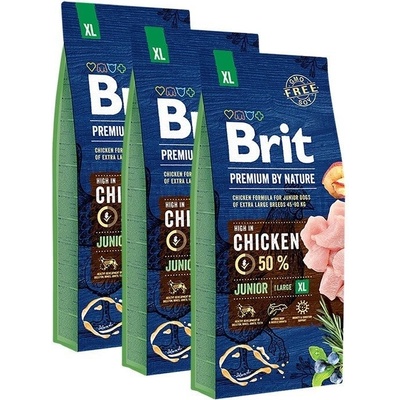 Brit Premium by Nature Junior XL 3 x 15 kg