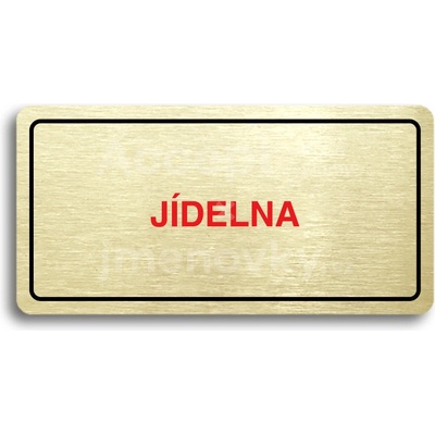 ACCEPT Piktogram JÍDELNA - zlatá tabulka - barevný tisk