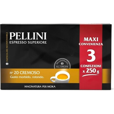 Pellini Č.20 CREMOSO mletá 3 x 250 g