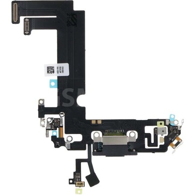 Flex kábel nabíjania iPhone 12 Mini - nabíjací konektor, mikrofón Farba: Čierna