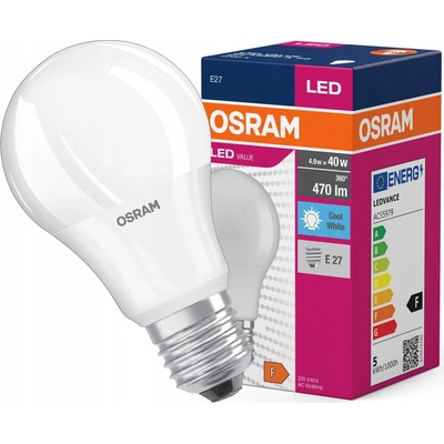 Osram LED VALUE CLAS A 40 5.5 W/4000K E27 biela