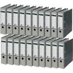 Leitz quality folders 180°, pack of 20, A4, cardboard, 8 cm spine width, cloud marble paper, gray spine, 10805085 - 10805085-20