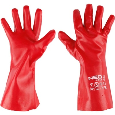 NEO TOOLS Дълги защитни ръкавици с pvc покритие, 3121x, размер 10 (97-675)