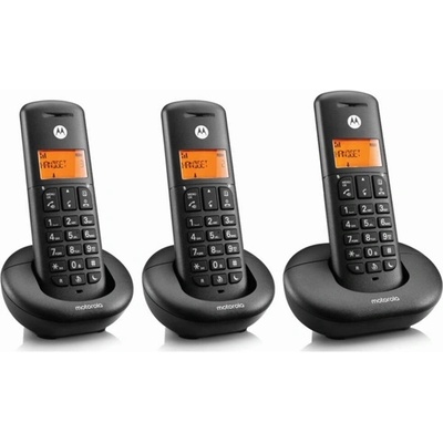 Motorola e203 безжичен телефон, dect, ЧЕРЕН (e203)