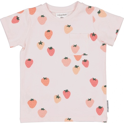 Geggamoja detské tričko s krátkym rukávom ružové Strawberry