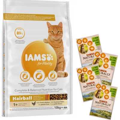 IAMS Advanced Nutrition Hairball s kuřecím 10 kg