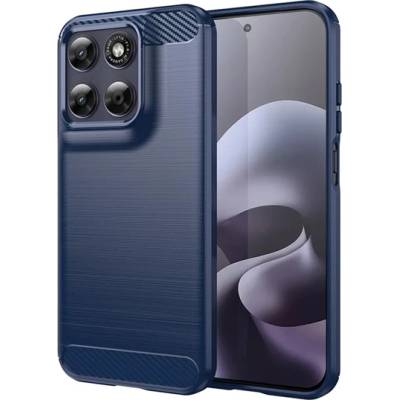 Gigapack Motorola Moto G77 5G GIGAPACK Силиконов калъф за телефон, удароустойчив, с карбонов мотив, ТЪМНОСИНЬО GP-189549 (GP-189549)