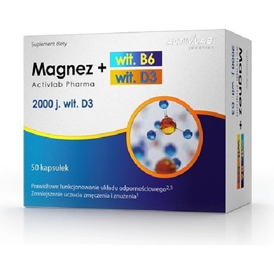 ACTIVLAB Pharma Magnez B6 + D3, 50 Capsules