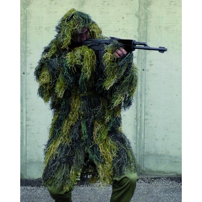 Mil-Tec Maskovacia parka Ghillie Anti Fire s kapucňou woodland