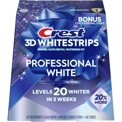 Procter & Gamble Crest 3D Whitestrips PROFESSIONAL WHITE + BONUS bieliace pásiky na zuby 48 ks