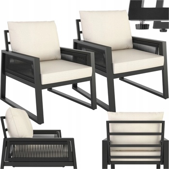 tectake 406015 záhradné súprava captive 2 (1 x pohovka / 1 x stôl)