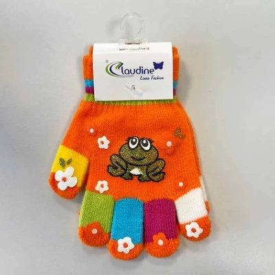 Clodine italy Детски ръкавички Жабка, оранжеви, 3-5 год