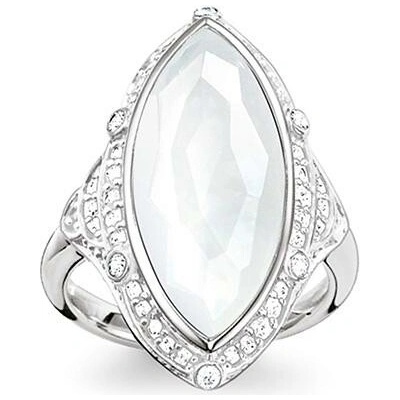 Thomas Sabo Prsten Bílý lotos TR2041 690 14 Sterling Silver Sterling silver