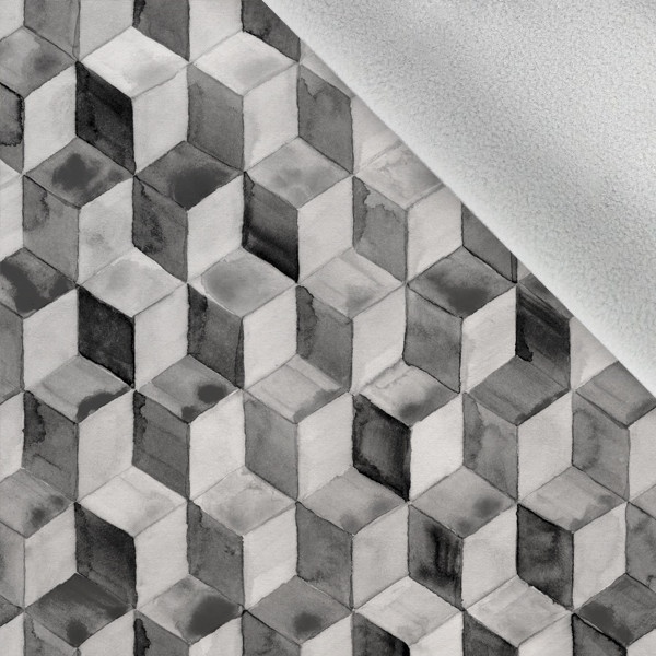 Softshell zimný Cubes 3D čierne