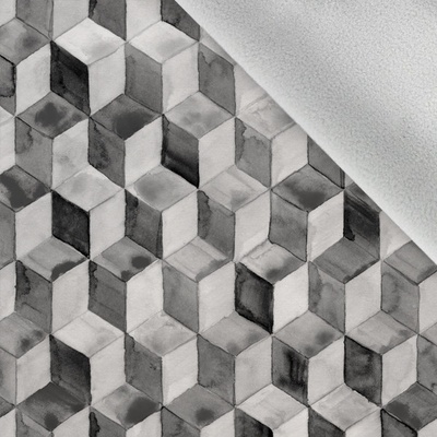 Softshell zimný Cubes 3D čierne