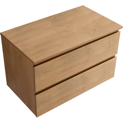 CERANO - Koupelnová skříňka Carole s deskou pod umyvadlo - dub medový - 80x49,8x46 cm