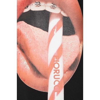 Fiorucci Памучна рокля Fiorucci Mouth Print Tank Dress (W01FPDTA111CO01BK01)