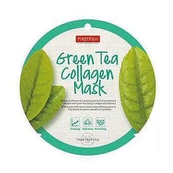 Purederm Колагенова маска за лице с зелен чай PUREDERM Green Tea Collagen Mask 18 ml