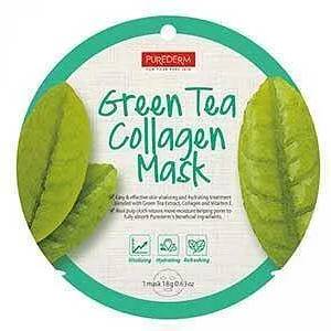 Purederm Колагенова маска за лице с зелен чай PUREDERM Green Tea Collagen Mask 18 ml